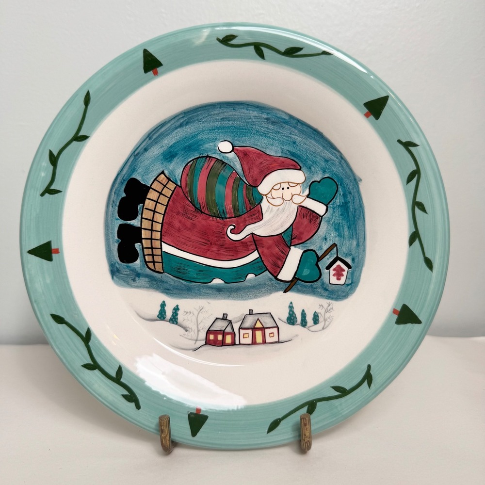 Santa Claus Christmas Plate ABC Distributing Holiday Decor 8"‎